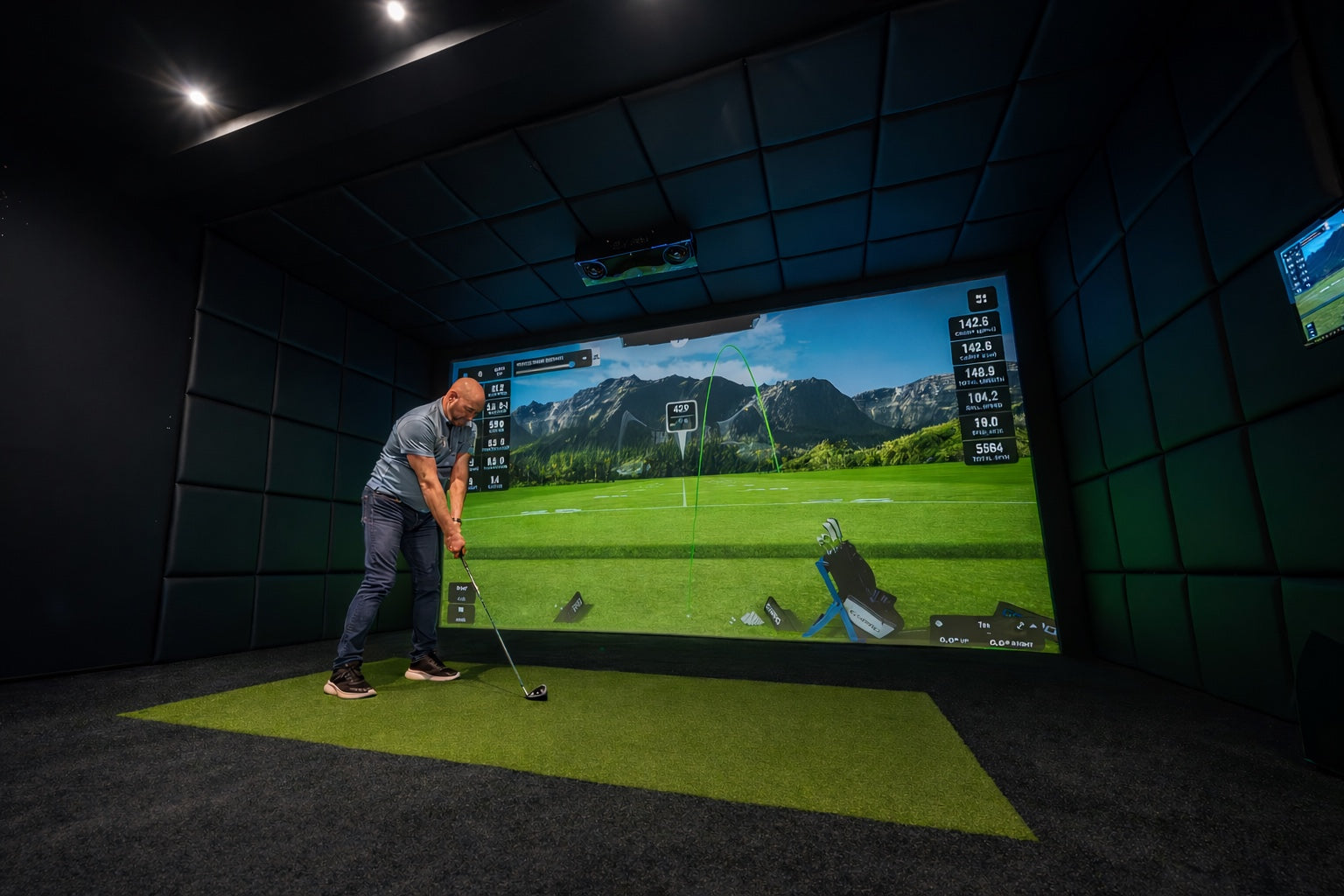 GolfBays Pro+ Golf Simulator Impact Scherm